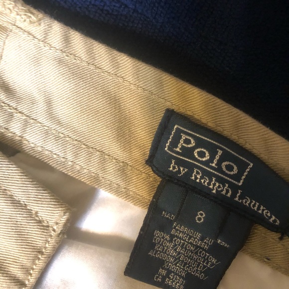 Ralph Lauren Polo Cotton Chino Cargo Shorts Uniform Khaki - Picture 4 of 5